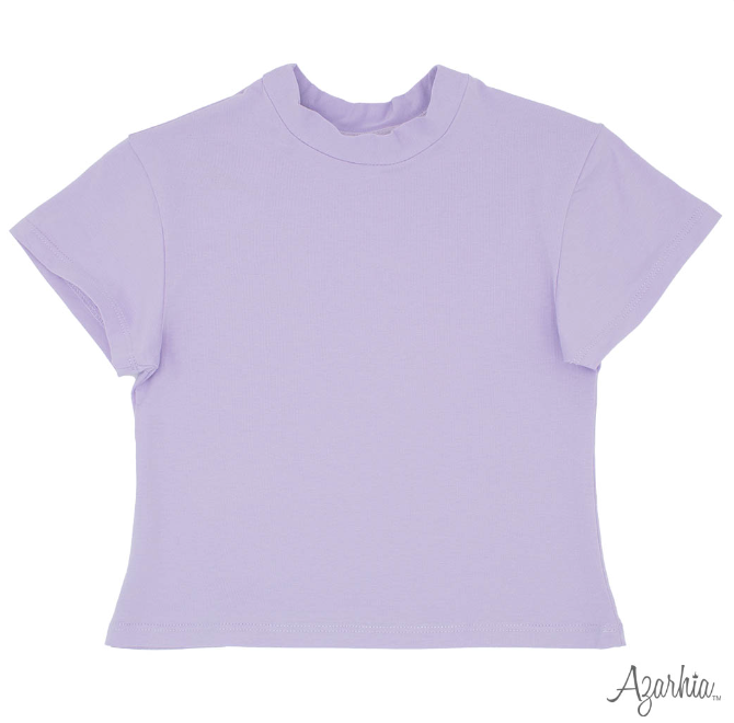 Boxy Tee in Solid Lavender
