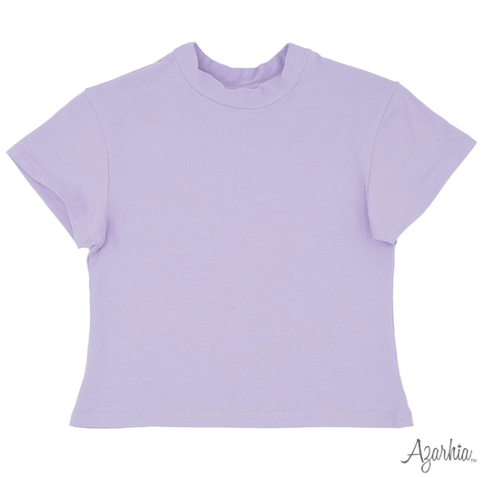 Boxy Tee in Solid Lavender