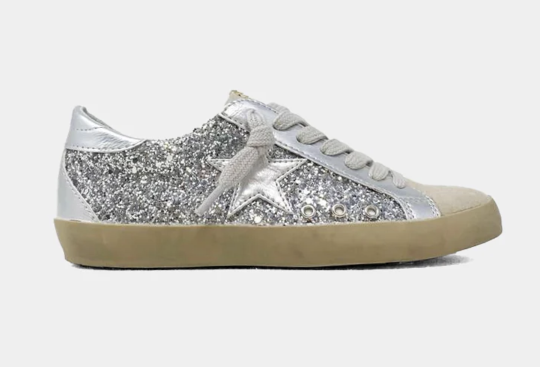 ShuShop Paula Silver Shimmer Sneaker