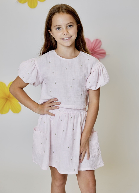 DH Spring Pink Combo Top/Pocket Skort