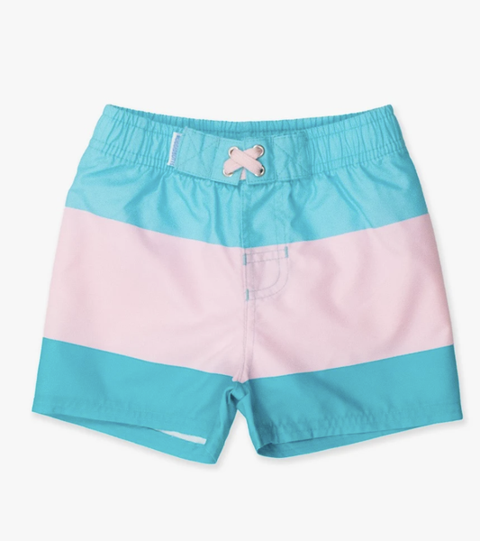 RB Neon Pool Party Color Block Swim Trunks