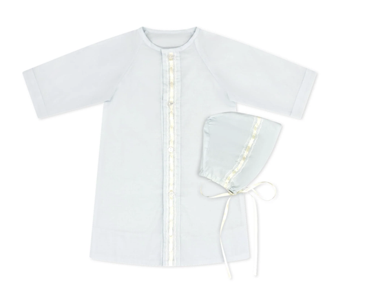 LS Original Daygown Set Blessings Blue/Ecru