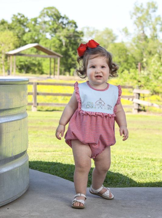TSK Farm Embroidery Ruffle Bubble