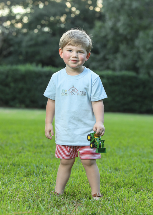 TSK Farm Embroidery Short Set
