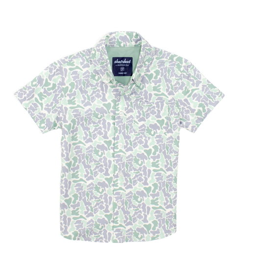 PT Boys Shordees Summer Shirt Sage Camo