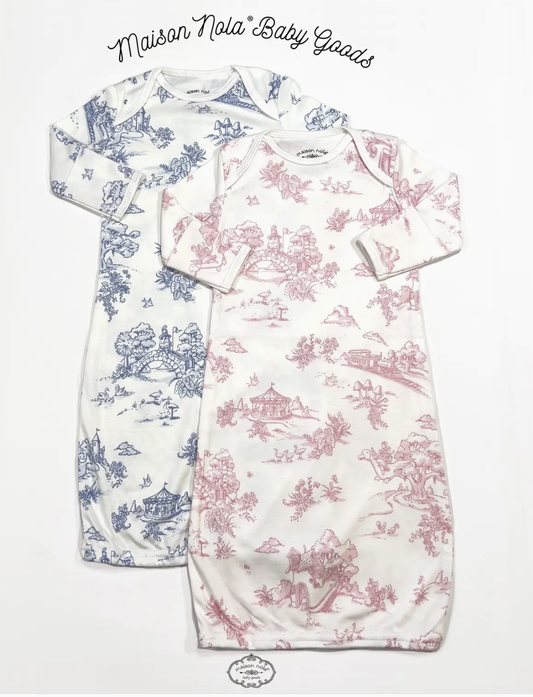 Storyland Toile Printed Baby Gown