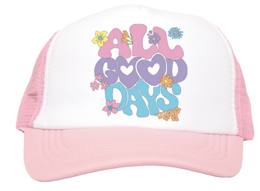 All Good Days Youth Pink Trucker Hat