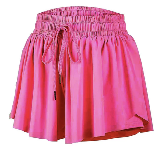 Neon Pink Butterfly Short