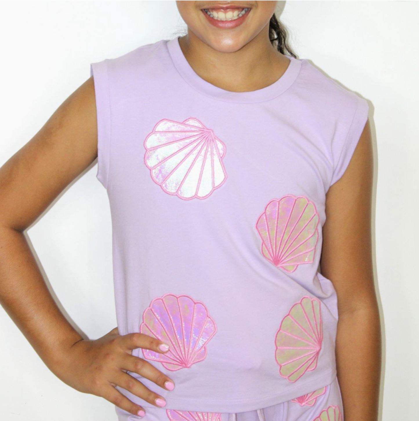 Seashells Applique Tank Top