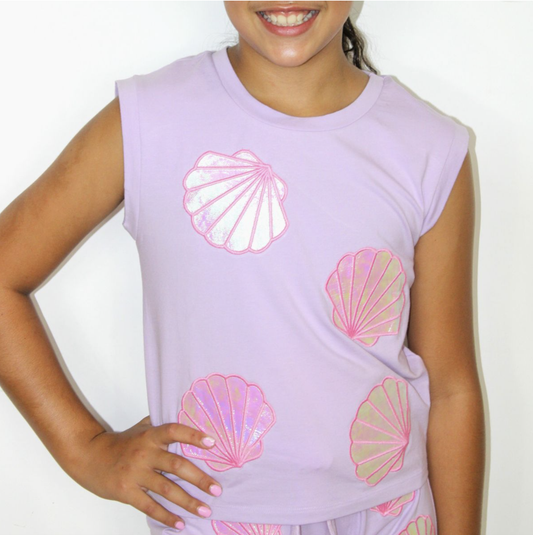 Seashells Applique Tank Top