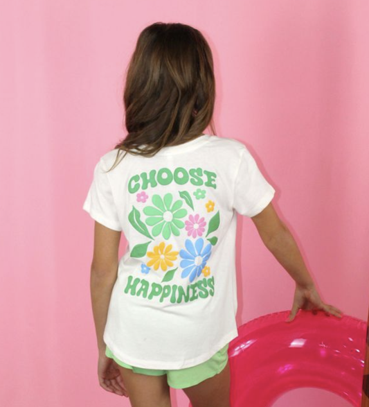 Choose Happiness Puff Print Tee