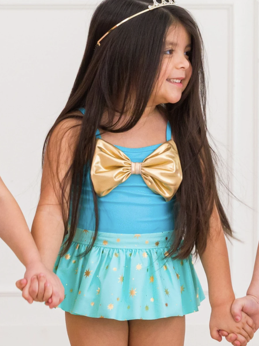 Genie Princess Big Bow Skirted One Piece