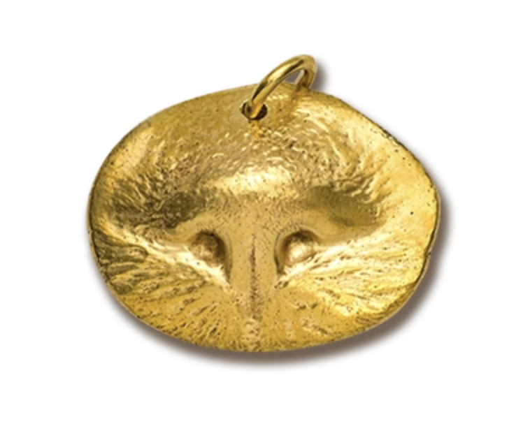 Custom Gold Pet Nose Print Pendant