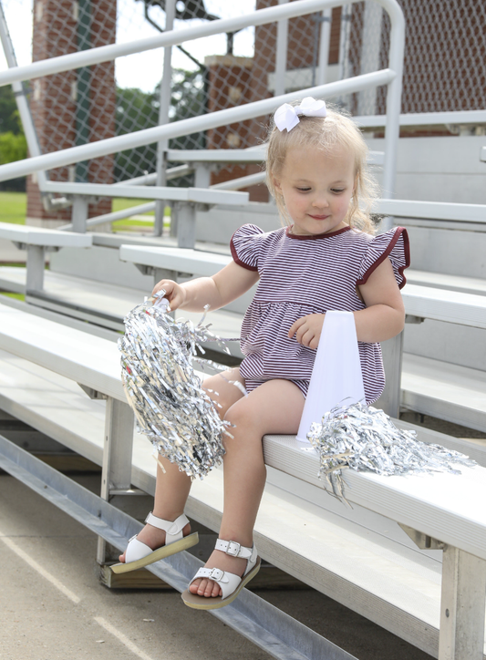 TSK Lucy Game Day Bubble- Maroon Stripe