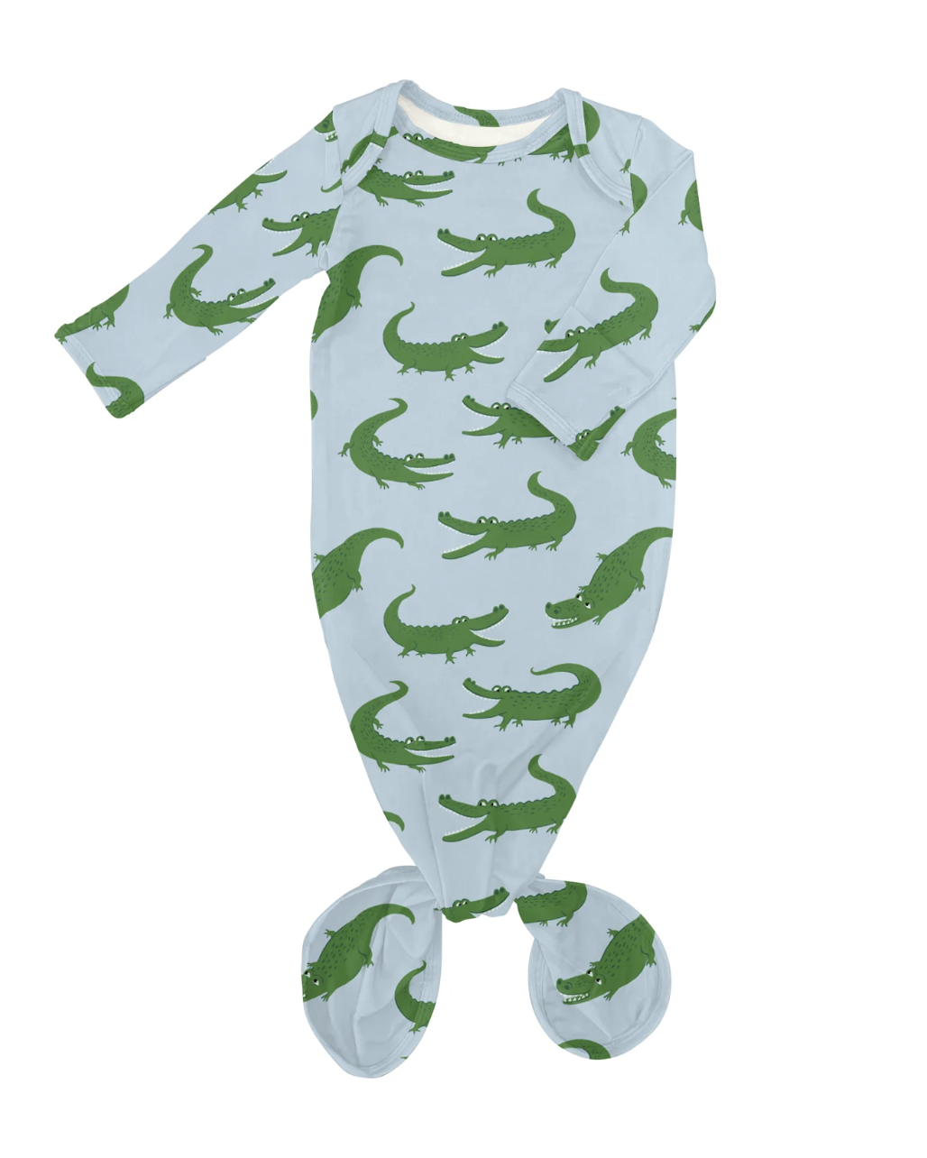 Knotted Gown - Blue Alligators