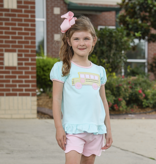 TSK Bus Ruffle Short Set