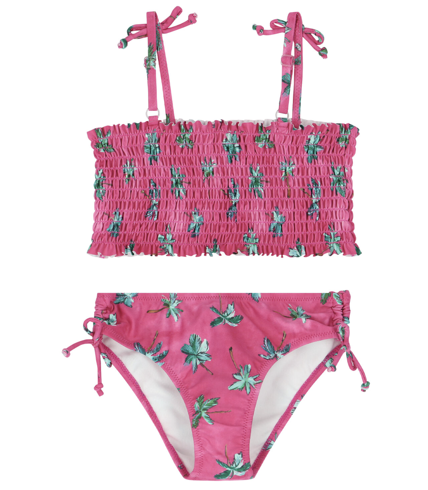 Girls Pink Palm Tree Bikini