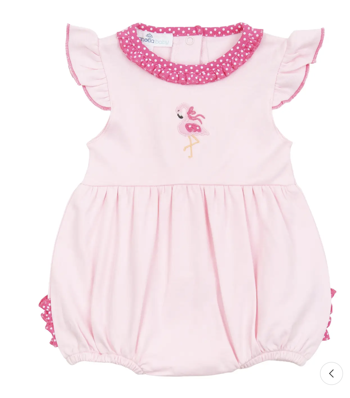 Magnolia Baby Fancy Flamingo Applique Bubble