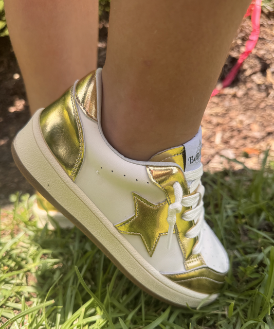 Belle Cher School Spirit Sneaker Gold