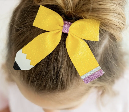 Coquette Pencil Bow Clip - Hair Bows