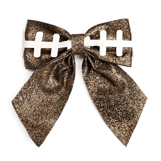 Football Bow Clip - Hair Bows