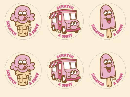 Strawberry Ice Cream Everythingsmells Scratch & Sniff Stickers