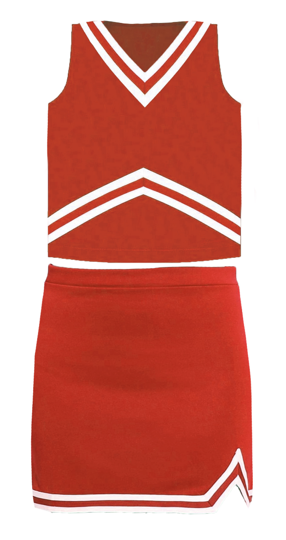Azarhia Shimmer Cheer Suit in Red Game Day