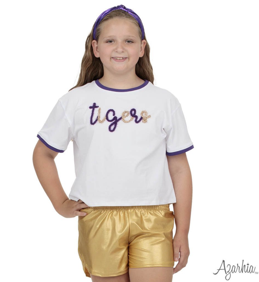 Tinsel Game Day Ringer Boxy T' Tigers