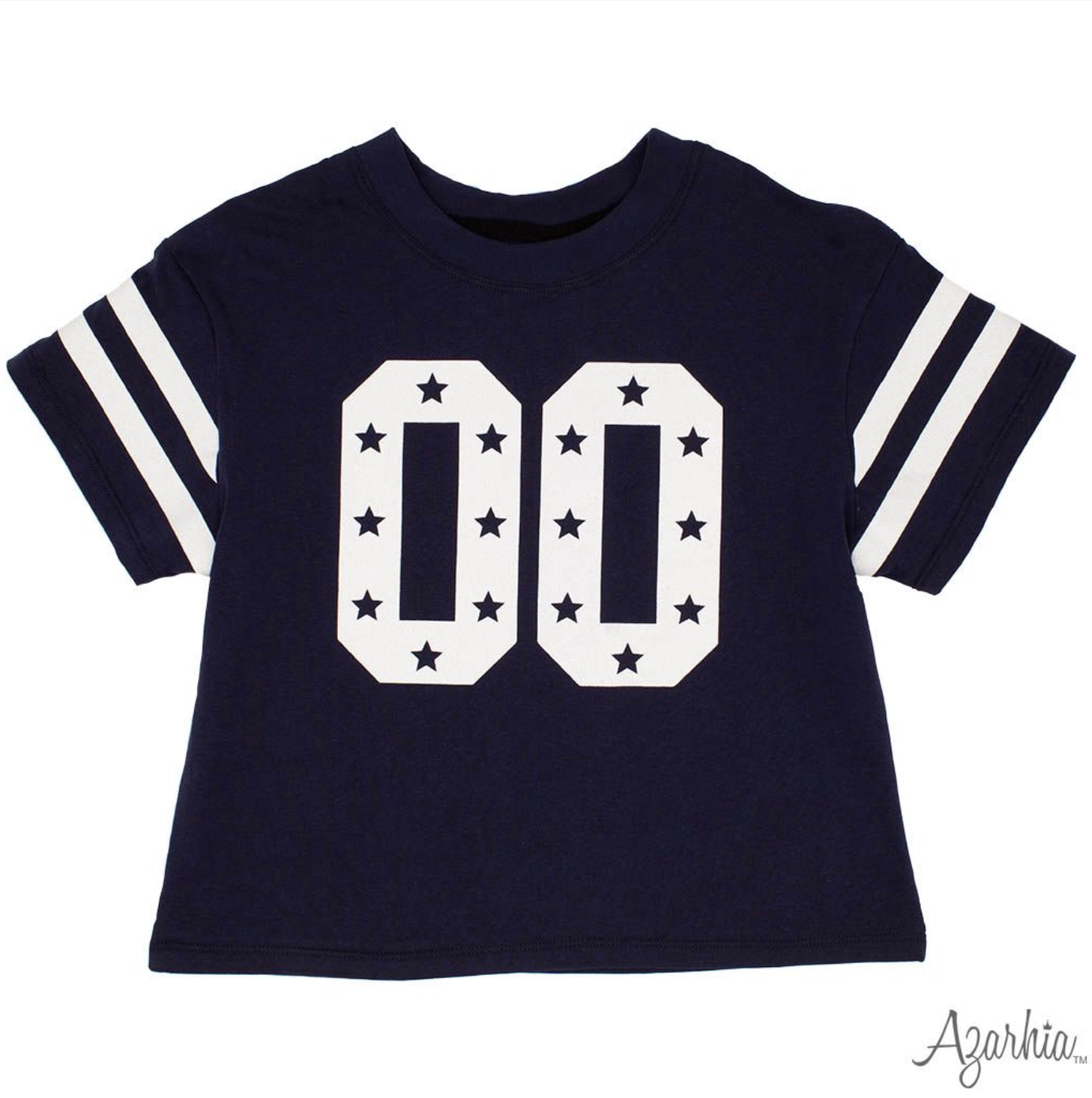 Glitter Double 00 Stars Boxy T Navy Game Day