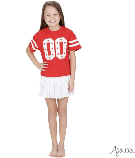 Glitter Double 00 Stars Boxy T Red Game Day