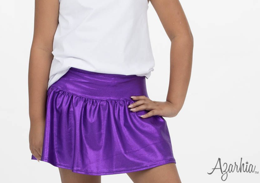 Gathered Skort in Purple Shimmer