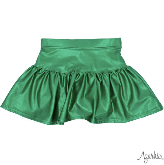 Gathered Skort in Green Shimmer