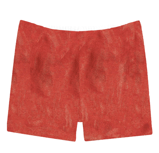 Shimmer Biker Short in Red
