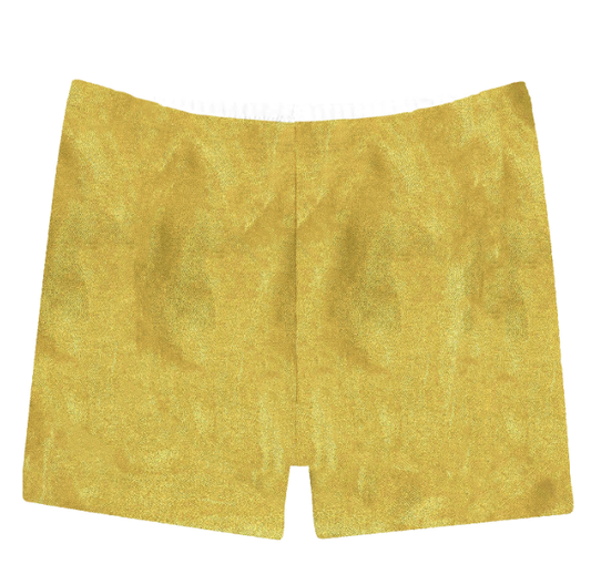 Shimmer Biker Short in Gold