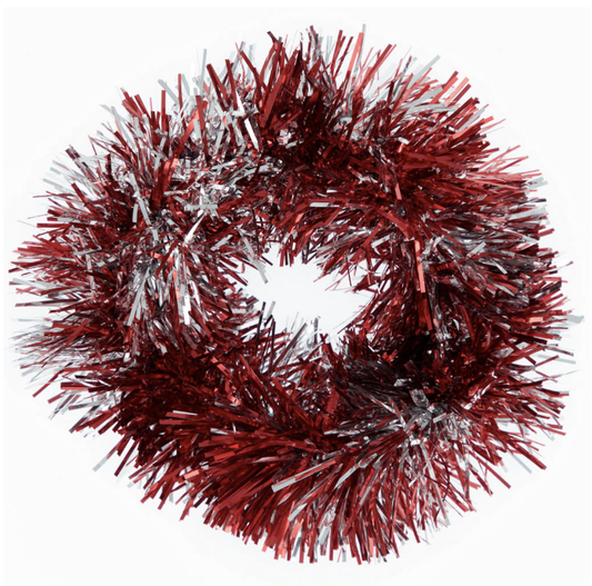 Tinsel Scrunchie in Red