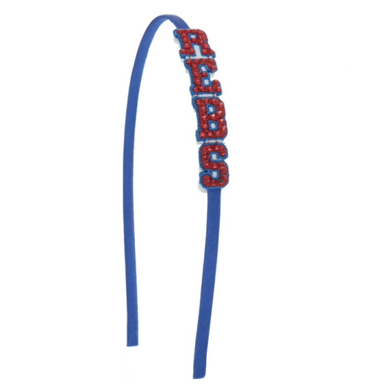 REBS written out Rhinestone Patch Headband