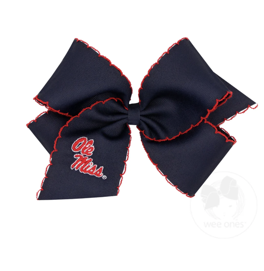 Ole Miss Moon Stitch Bow King