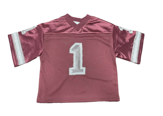 Belle Cher Maroon and Silver Sequin Jersey