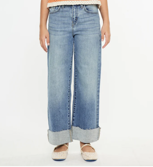 Kancan Leslie High Rise Wide Leg Jean