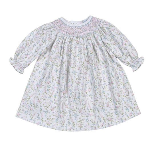 Baby Loren Vivian Floral Pima Hand Smock Biship Dress