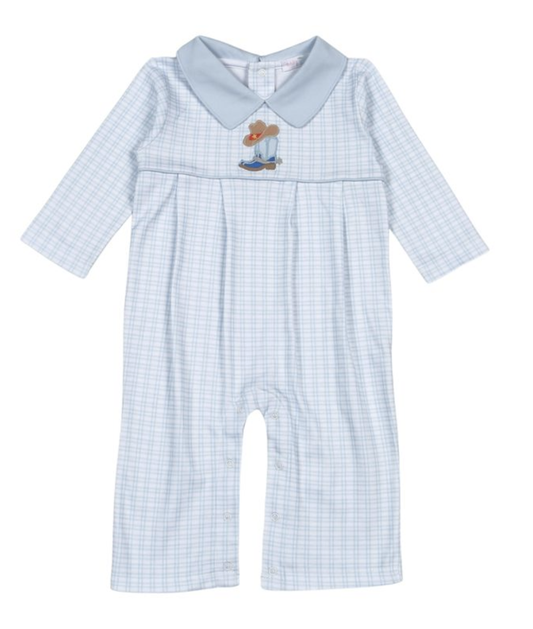 Baby Loren Rodeo Time Pima Applique Romper