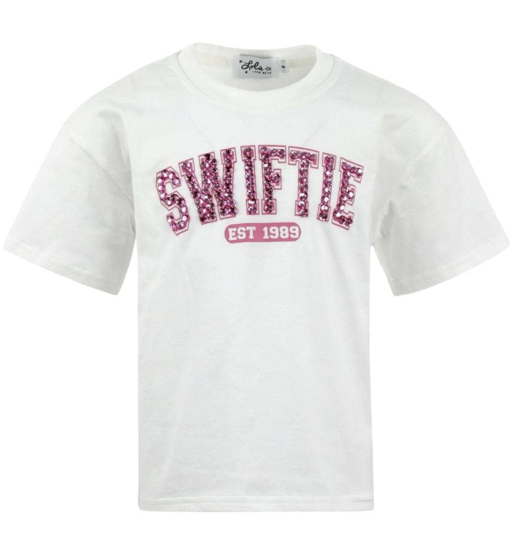 Lola & the Boys WOMENS Rose Crystal Swiftie Tee