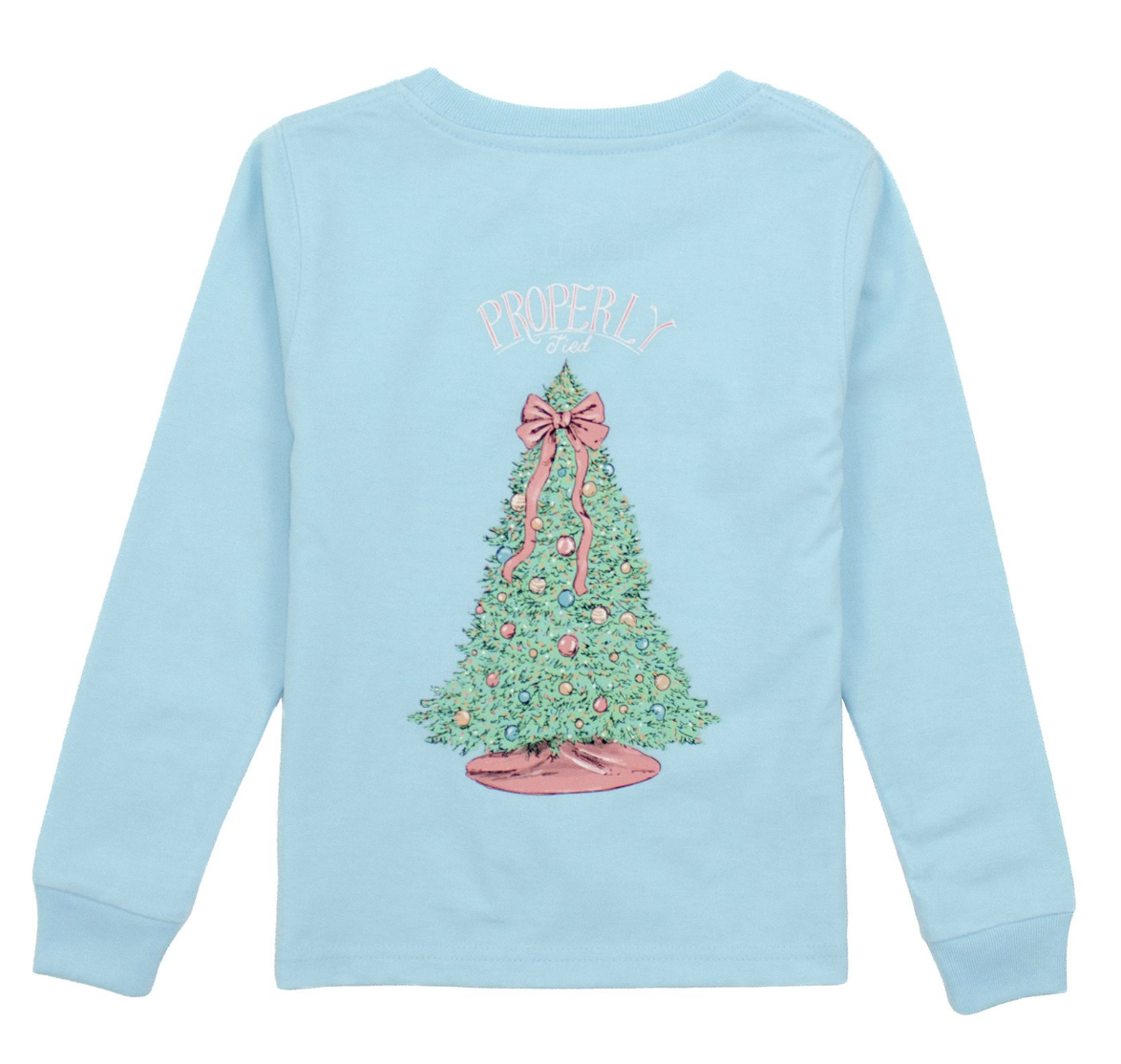 PT Girls Merry & Bright LS Tee Powder Blue