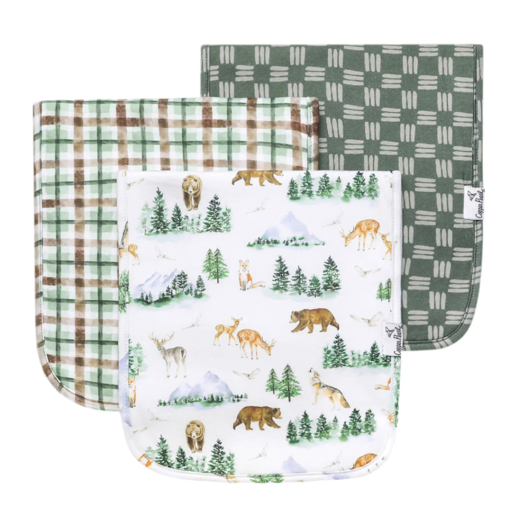 Copper Pearl Grayson Burp Cloth Set (3-Pack)