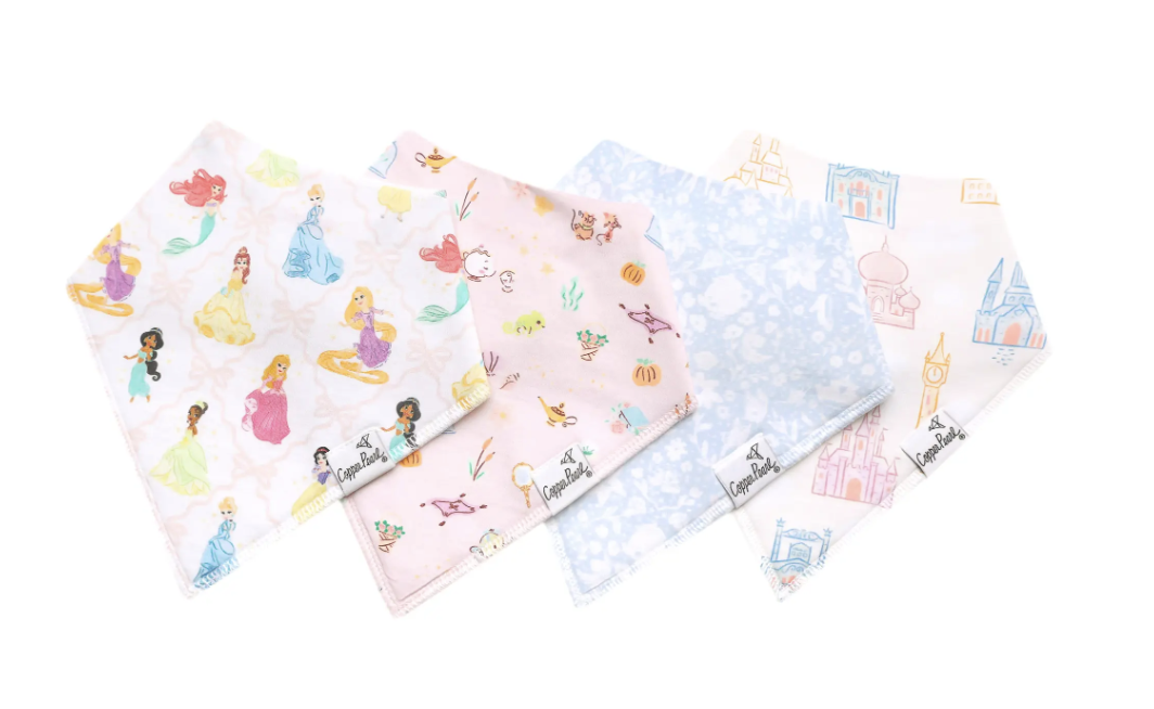 Copper Pearl Disney Princess Bandana Bib Set (4-Pack)