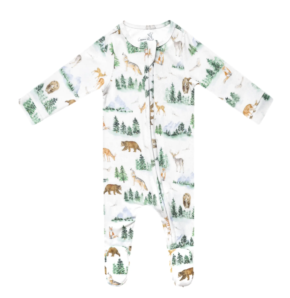 Copper Pearl Grayson Zip-up Footie