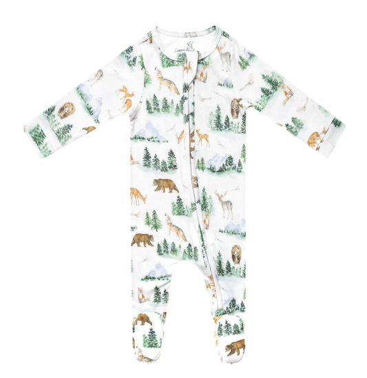 Copper Pearl Grayson Zip-up Footie