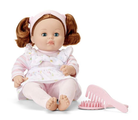 Madame Alexander 14''My Little Girl Polka Dot Pinafore