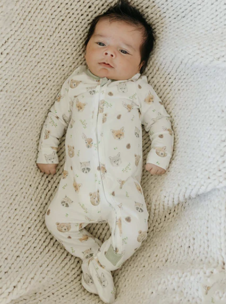 Copper Pearl Wilder Zip Up Footie PJ