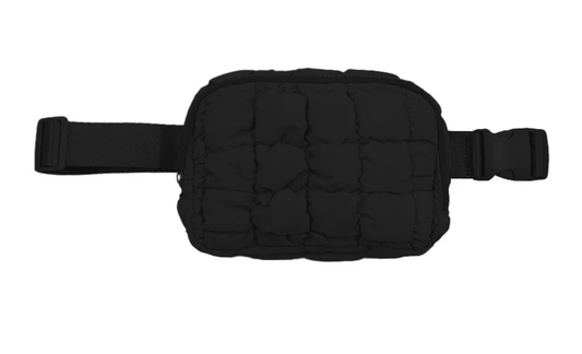 Black Puffer Waist Bag